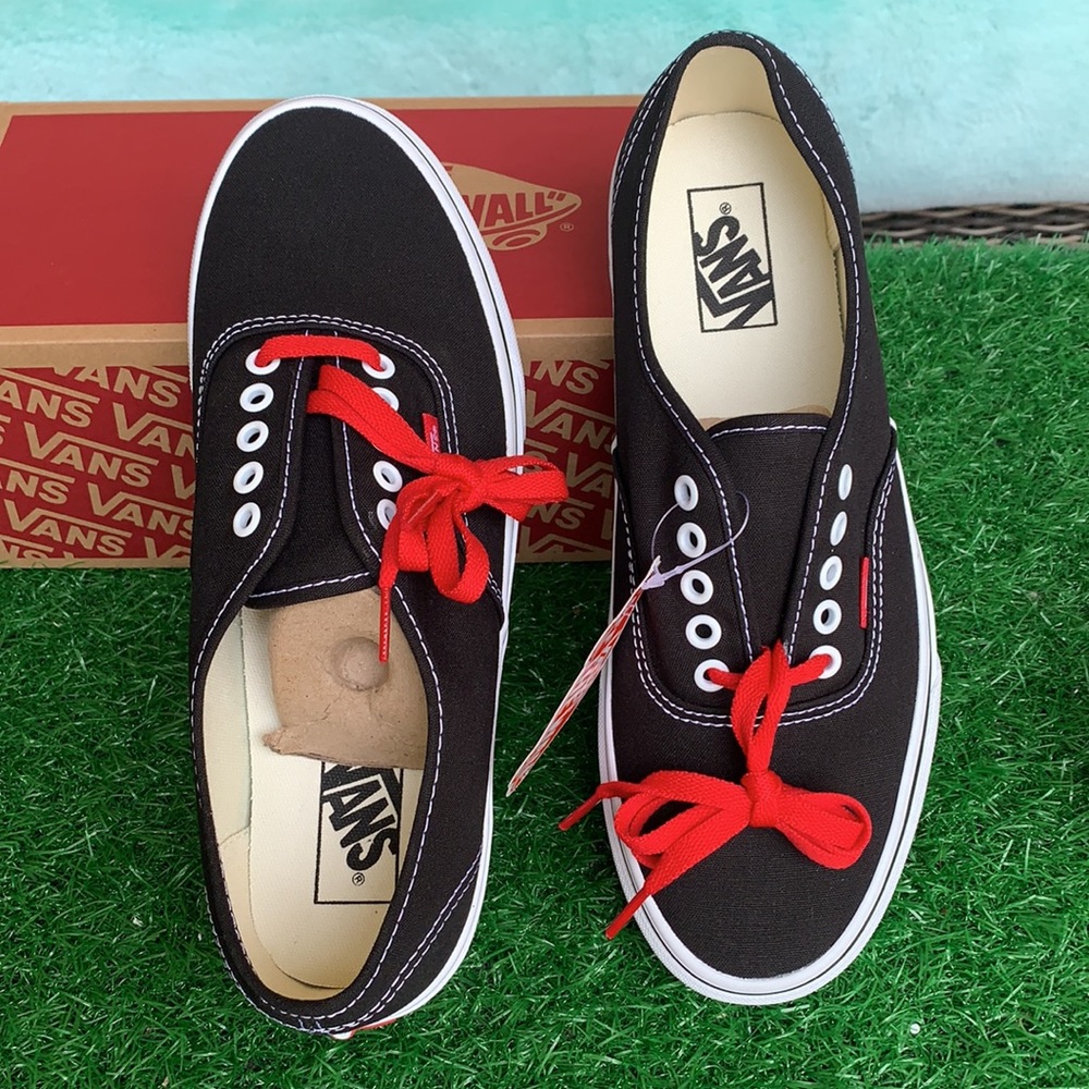 VANS AUTHENTIC SKETCH SIDEWALL Black/Red WMNS - Picture 7 of 13